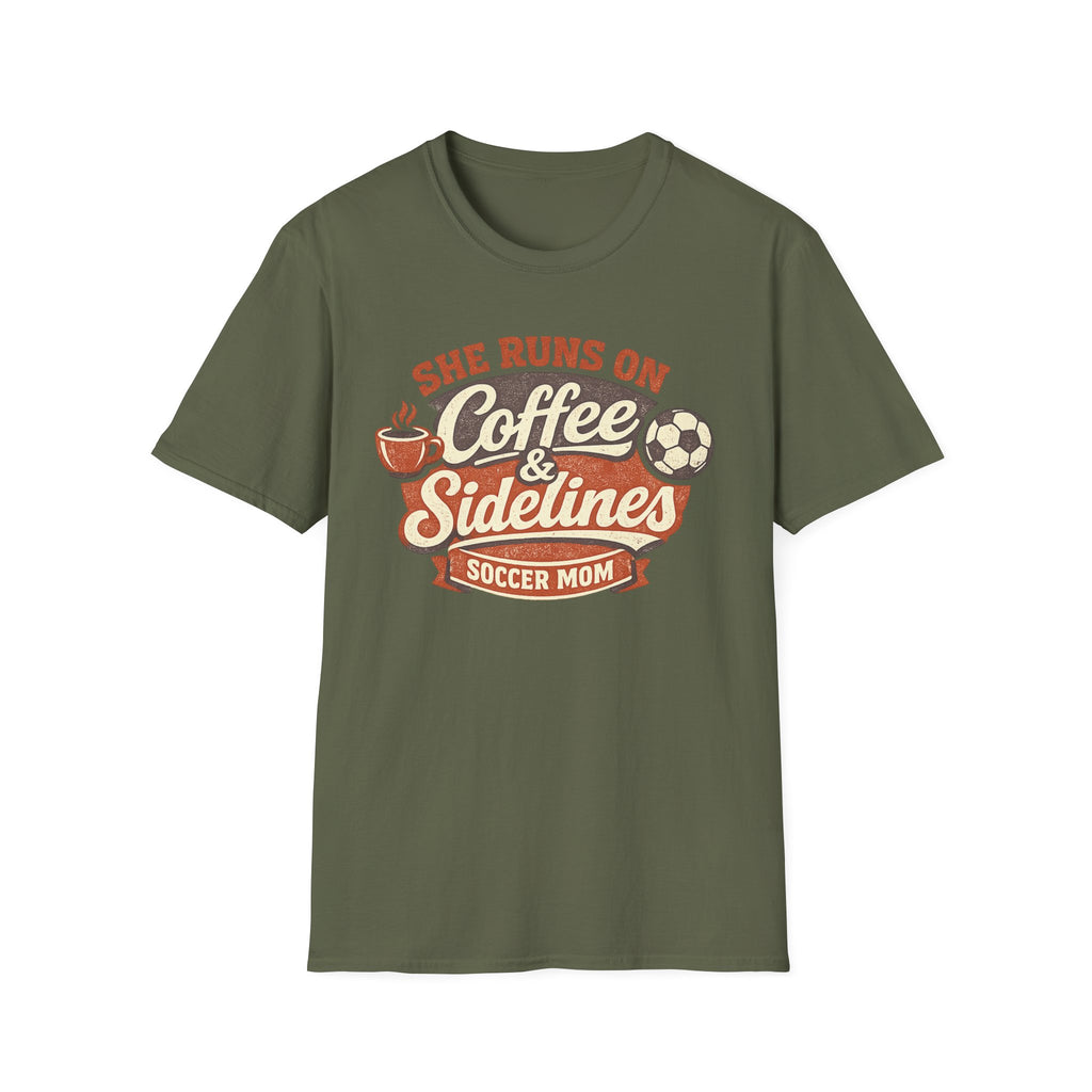 Coffee & Sidelines Soccer Mom T-Shirt